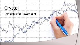  Presentation with hand drawn brush stroke design - PPT layouts consisting of finance graphic - hand drawing diagram isolated background and a  colored foreground