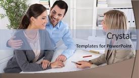  Presentation with professional - Slide deck enhanced with finance investment or insurance background and a light blue colored foreground