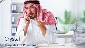  Presentation with arab israel war - Cool new slides with finance islamique - arab businessman working backdrop and a sky blue colored foreground