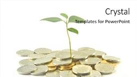  Presentation with growing tree - Amazing PPT theme having economy footprint - close up of tree growing backdrop and a white colored foreground