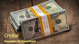  Presentation with creative - Slides consisting of finance making money concept - stack background and a tawny brown colored foreground