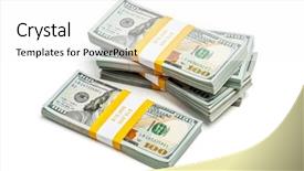  Presentation with finance - Audience pleasing theme consisting of finance making money concept - stack backdrop and a white colored foreground