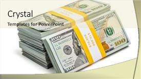  Presentation with creative - Slides having finance making money concept - stack background and a blonde colored foreground