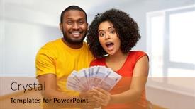  Presentation with mortgage - PPT theme enhanced with finance-mortgage-and-real-estate background and a gold colored foreground