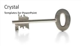  Presentation with safe electric - Cool new PPT layouts with finance mystery - one safe key isolated backdrop and a white colored foreground