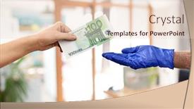  Presentation with payment - Beautiful slide set featuring finance-payment-and-pandemic-concept backdrop and a lemonade colored foreground