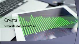  Presentation with digital - Slides with finance red grey - business charts and diagrams background and a seafoam green colored foreground