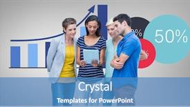  Presentation with digital finance - Presentation theme consisting of finance red grey - digital composite of casual business background and a teal colored foreground