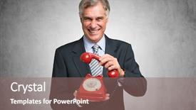  Presentation with vintage - PPT theme consisting of finance red grey - smiling mature businessman lifting background and a  colored foreground