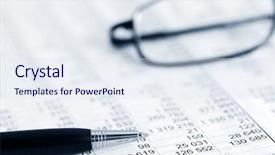  Presentation with accounting - Amazing PPT theme having accounting backdrop and a sky blue colored foreground