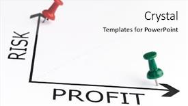  Presentation with profit - Theme featuring finance risk - profit chart with green pin background and a white colored foreground