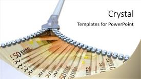  Presentation with trade finance - Presentation theme enhanced with finance savings growth wealth shopping background and a white colored foreground