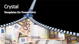  Presentation with trade finance - Slide set with finance savings growth wealth shopping background and a  colored foreground