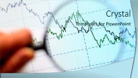  Presentation with diagram - PPT theme enhanced with finance strategy - magnifying glass and diagram background and a cool aqua colored foreground