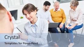  Presentation with finance - Theme having finance trainee makes business analysis background and a light blue colored foreground