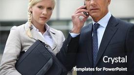  Presentation with director - Theme enhanced with financel businesspeople unhappy - young businesswoman and director looking background and a wine colored foreground