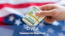  Presentation with investment money - Amazing PPT theme having finances corruption investment and economics backdrop and a ocean colored foreground