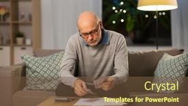  Presentation with people - Amazing presentation design having finances-savings-and-people-concept backdrop and a tawny brown colored foreground