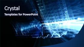  Presentation with financial - Amazing slide deck having financial abstract backdrop and a navy blue colored foreground