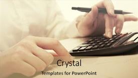  Presentation with financial accounting - Presentation theme with bilan - financial accounting business woman using background and a coral colored foreground