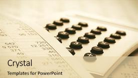 Presentation with financial accounting - PPT layouts having financial accounting calculator and balance background and a lemonade colored foreground