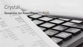  Presentation with financial accounting - Amazing PPT layouts having financial-accounting-pen-and-calculator backdrop and a white colored foreground