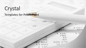  Presentation with asset management - Cool new presentation with wealth asset management - financial accounting pen on calculator backdrop and a white colored foreground