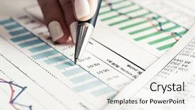  Presentation with financial accounting - PPT theme with financial accounting stock market graphs background and a sky blue colored foreground