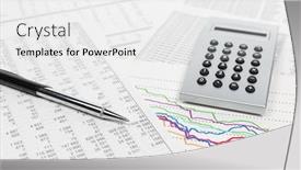  Presentation with financial accounting - Beautiful slide set featuring financial-accounting-stock-market-graphs backdrop and a white colored foreground