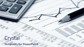  Presentation with financial market - Presentation theme consisting of financial accounting stock market graphs background and a sky blue colored foreground