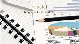  Presentation with financial market - Slide deck having financial accounting stock market graphs analysis background and a sky blue colored foreground