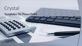  Presentation with financial market - PPT theme enhanced with financial-accounting-stock-market-graphs background and a light blue colored foreground