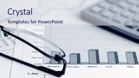  Presentation with financial market - Colorful PPT theme enhanced with financial-accounting-stock-market-graphs and a  colored foreground