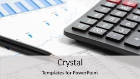  Presentation with financial accounting - Cool new presentation with financial accounting stock market graphs backdrop and a light gray colored foreground