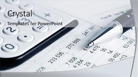  Presentation with financial accounting - Theme consisting of financial accounting background and a sky blue colored foreground