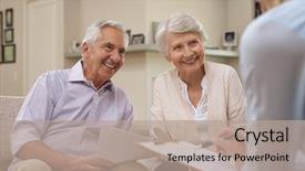  Presentation with real estate investment - Slide deck having financial advisor for investment background and a coral colored foreground