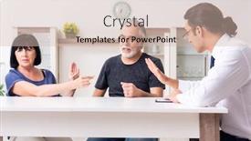  Presentation with old couple - Theme with financial-advisor-giving-retirement-advice background and a soft green colored foreground