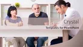  Presentation with old couple - Slides enhanced with financial-advisor-giving-retirement-advice background and a soft green colored foreground