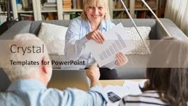  Presentation with senior couple - Theme enhanced with financial-advisor-showing-senior-couple background and a mint green colored foreground