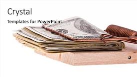  Presentation with bills - Audience pleasing PPT layouts consisting of financial aid - many dollar bills backdrop and a  colored foreground