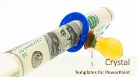  Presentation with expenditure - PPT theme having financial aid - symbol for child benefit expenditure background and a  colored foreground