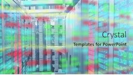  Presentation with computer storage - PPT theme enhanced with financial-and-stock-market-data background and a light blue colored foreground