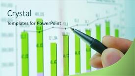  Presentation with diagram - Beautiful presentation theme featuring financial benefit - pen showing a diagram backdrop and a sky blue colored foreground