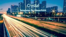  Presentation with blue financial - Beautiful slides featuring financial blue - light trails on the modern backdrop and a ocean colored foreground