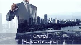  Presentation with media management - Amazing presentation theme having financial business services mixed media backdrop and a ocean colored foreground