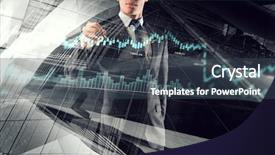  Presentation with full page business services - Presentation theme consisting of financial business services mixed media background and a ocean colored foreground