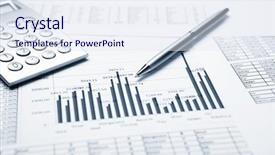  Presentation with finance - PPT theme enhanced with financial charts and graphs background and a sky blue colored foreground