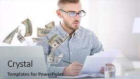  Presentation with internet - PPT layouts featuring financial concept make money background and a light gray colored foreground