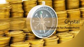  Presentation with financial markets - Cool new presentation theme with color pencil and teddy bear isolated backdrop and a light gray colored foreground