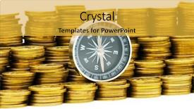  Presentation with financial markets - Audience pleasing presentation theme consisting of financial concept - navigating in difficult times for markets backdrop and a yellow colored foreground